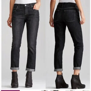 Eileen Fisher Organic Cotton Boyfriend Jeans Vintage Black Casual Denim 2